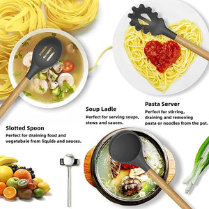 12 Pcs Cooking Utensils Set Kitchen Essentials with 12 Piece Utensil Set