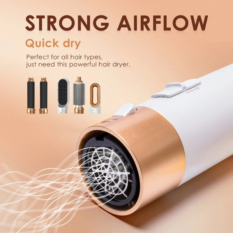 Hot Air Brush: Dry, Style, and Volumize with Ionic Technology (5-in-1)